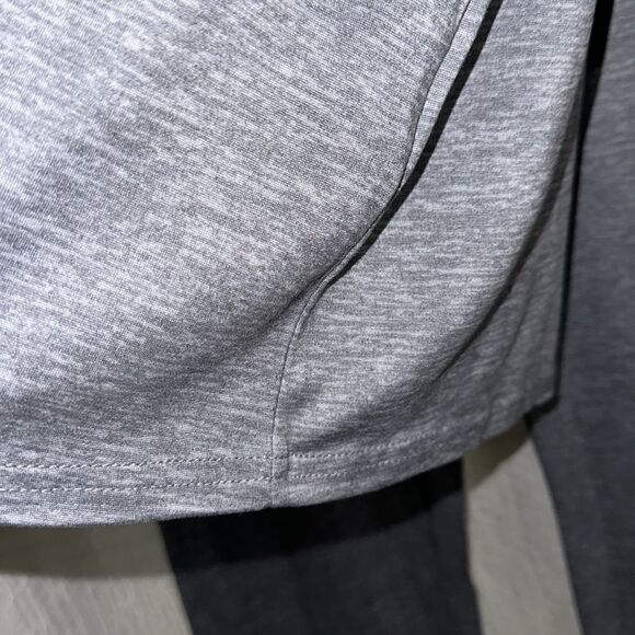 Life is Good L-XL Gray Pink Trim Notch Collar 2 pc Short Sleeve Top Pants PJ Set - Picture 13 of 16